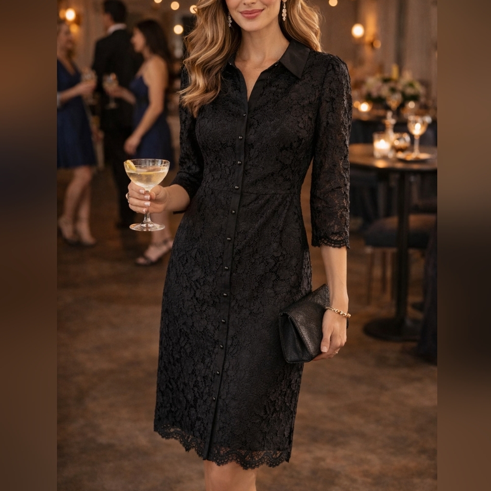 Nanette Lepore Black Lace Dress – Cocktail / Evening Chic